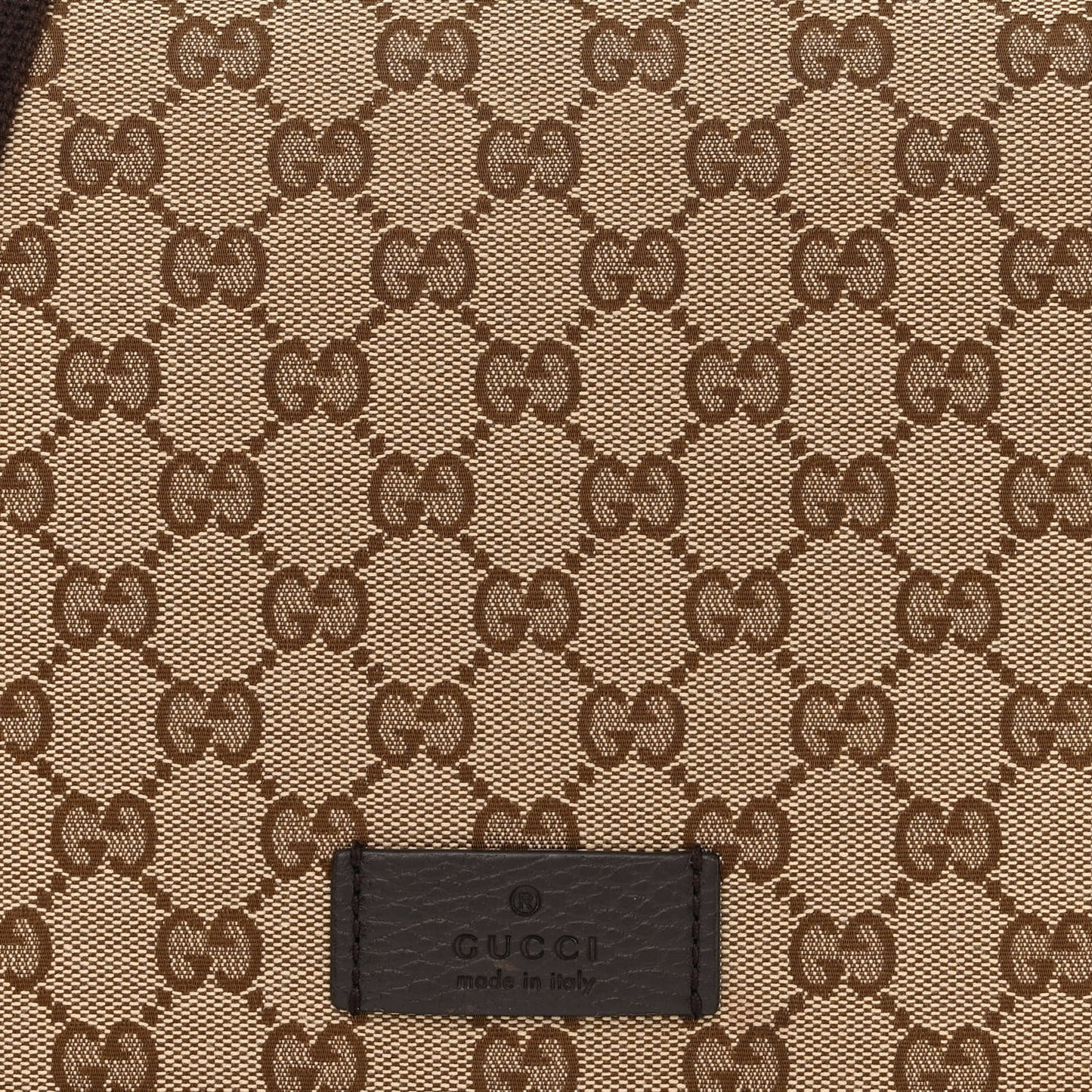 Monogram Flap Messenger Bag Beige Dark Brown