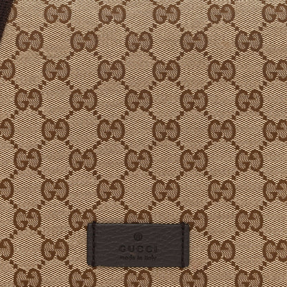 Gucci Monogram Flap Messenger Bag Beige Dark Brown 8 of 14
