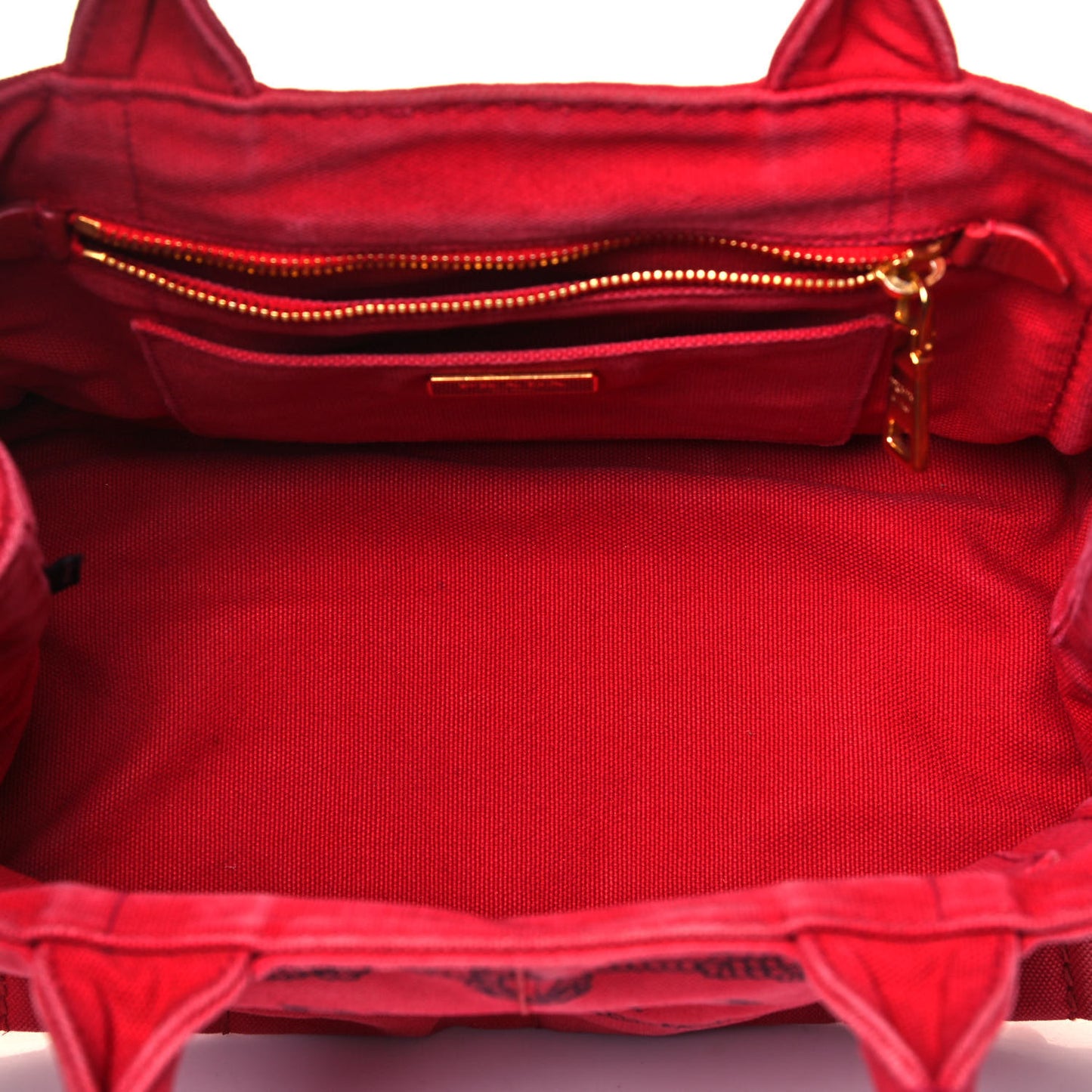 Canapa Small Logo Tote Rosso