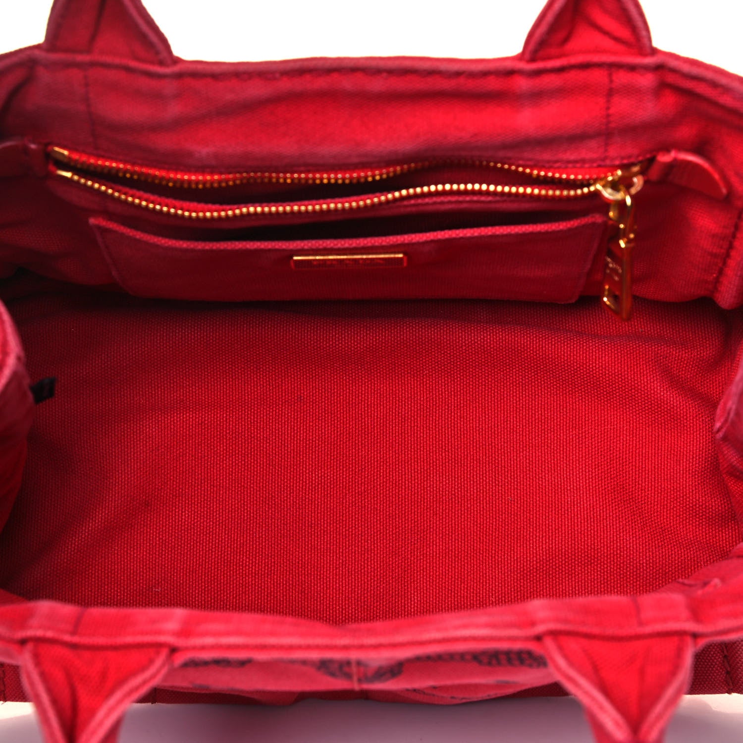 Prada Canapa Small Logo Tote Rosso 5 of 8