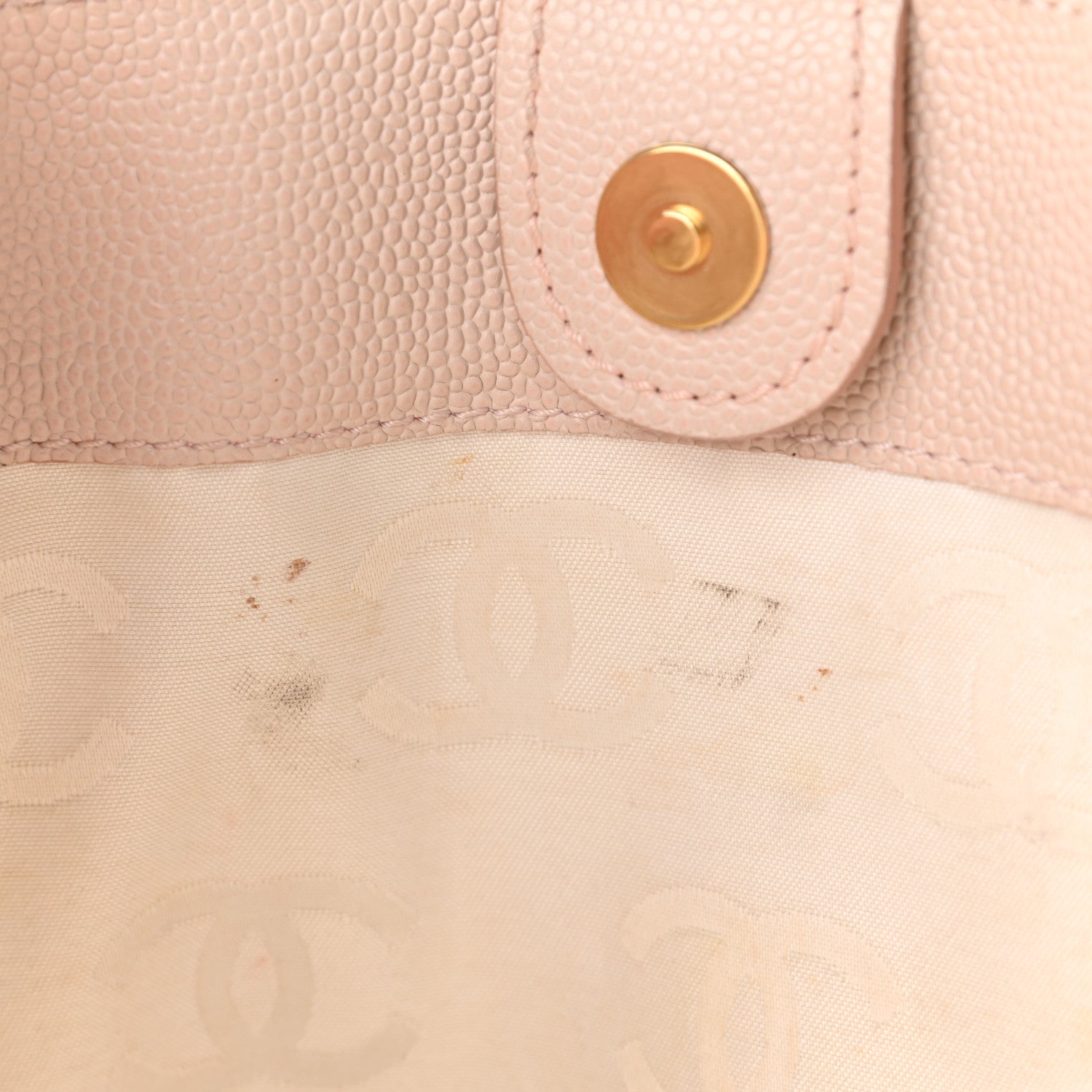 Chanel Caviar Quilted Tote Light Pink 9 of 12