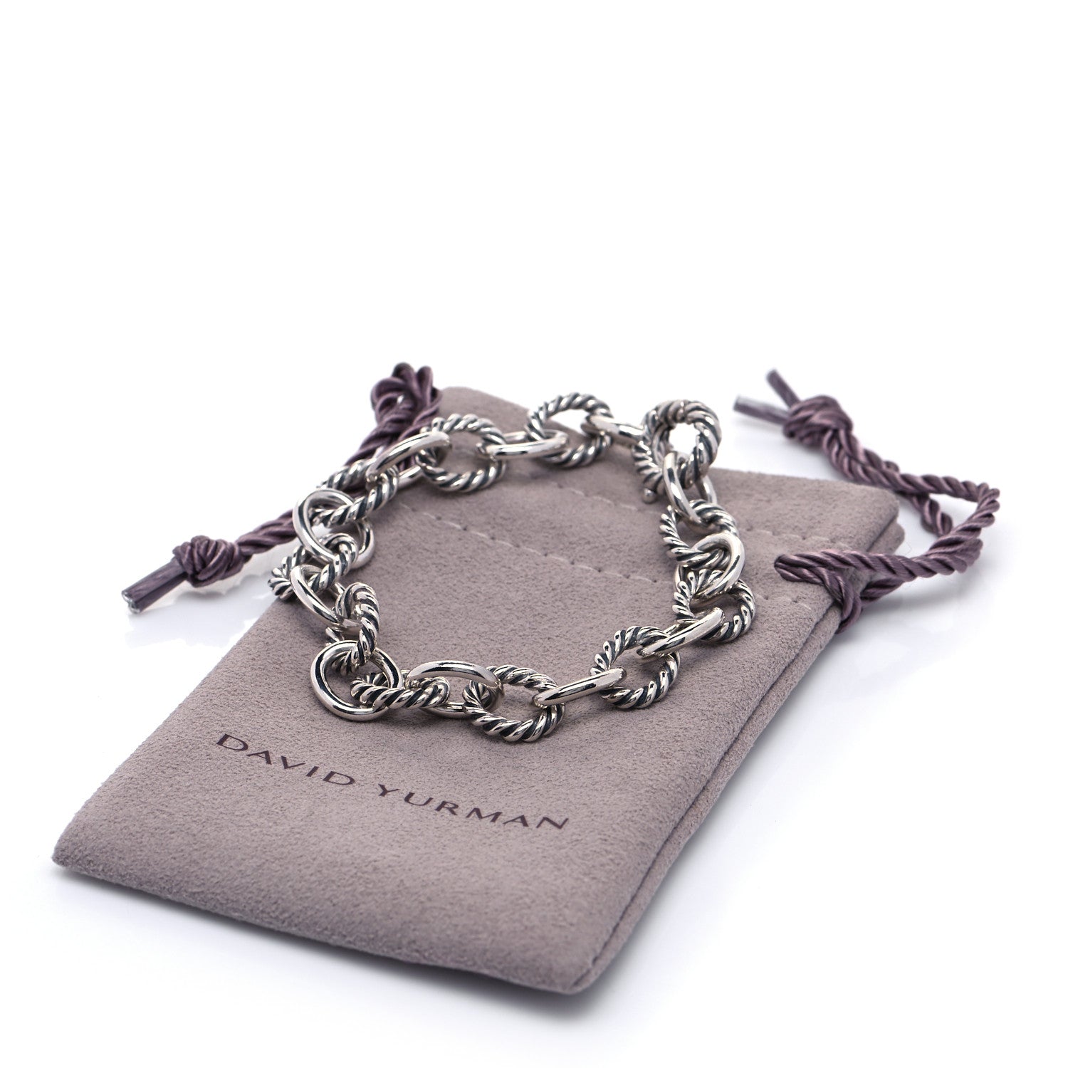 David Yurman Sterling Silver 10mm Medium Oval Link Bracelet 6 of 6