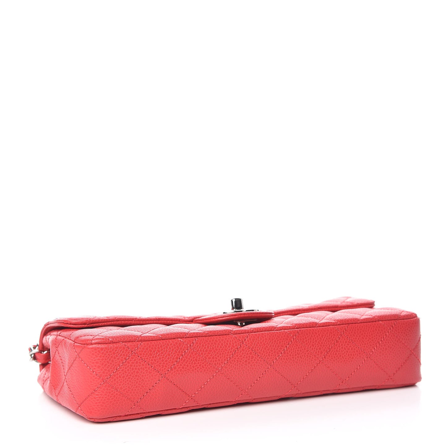Caviar Quilted East West Flap Red