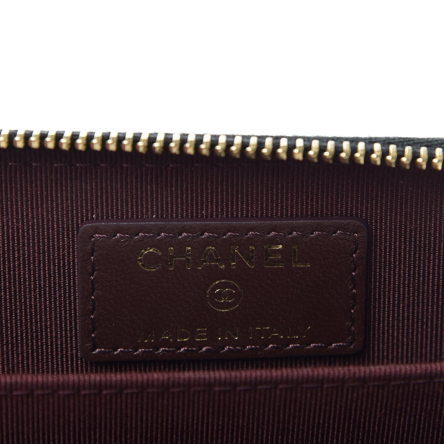 Lambskin Quilted Zip Coin Purse Black