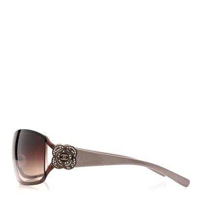 Chanel Swarovski Crystal Camellia CC Sunglasses 4164-B Purple 3 of 7
