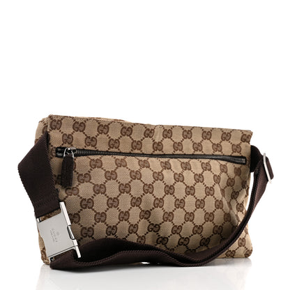 Gucci GG Monogram Double Pocket Belt Bag Dark Brown 3 of 12