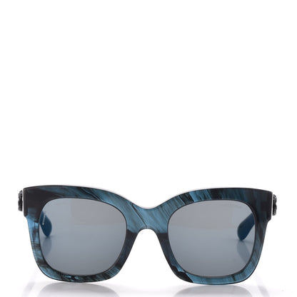 Chanel Acetate Mirror CC Fall Square Sunglasses 5357-A Dark Blue 2 of 8