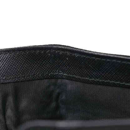 Prada Tessuto Nylon Saffiano Tri-Fold Compact Wallet Black 11 of 13