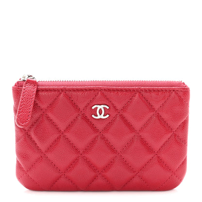 Chanel Caviar Quilted Small Cosmetic Case Red 1 of 7