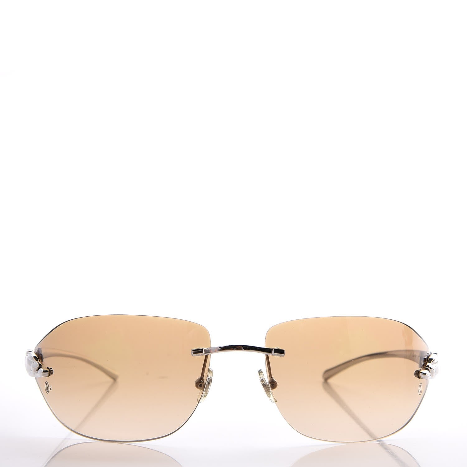 Cartier Panthere De Aviator Sunglasses Platinum 2 of 8