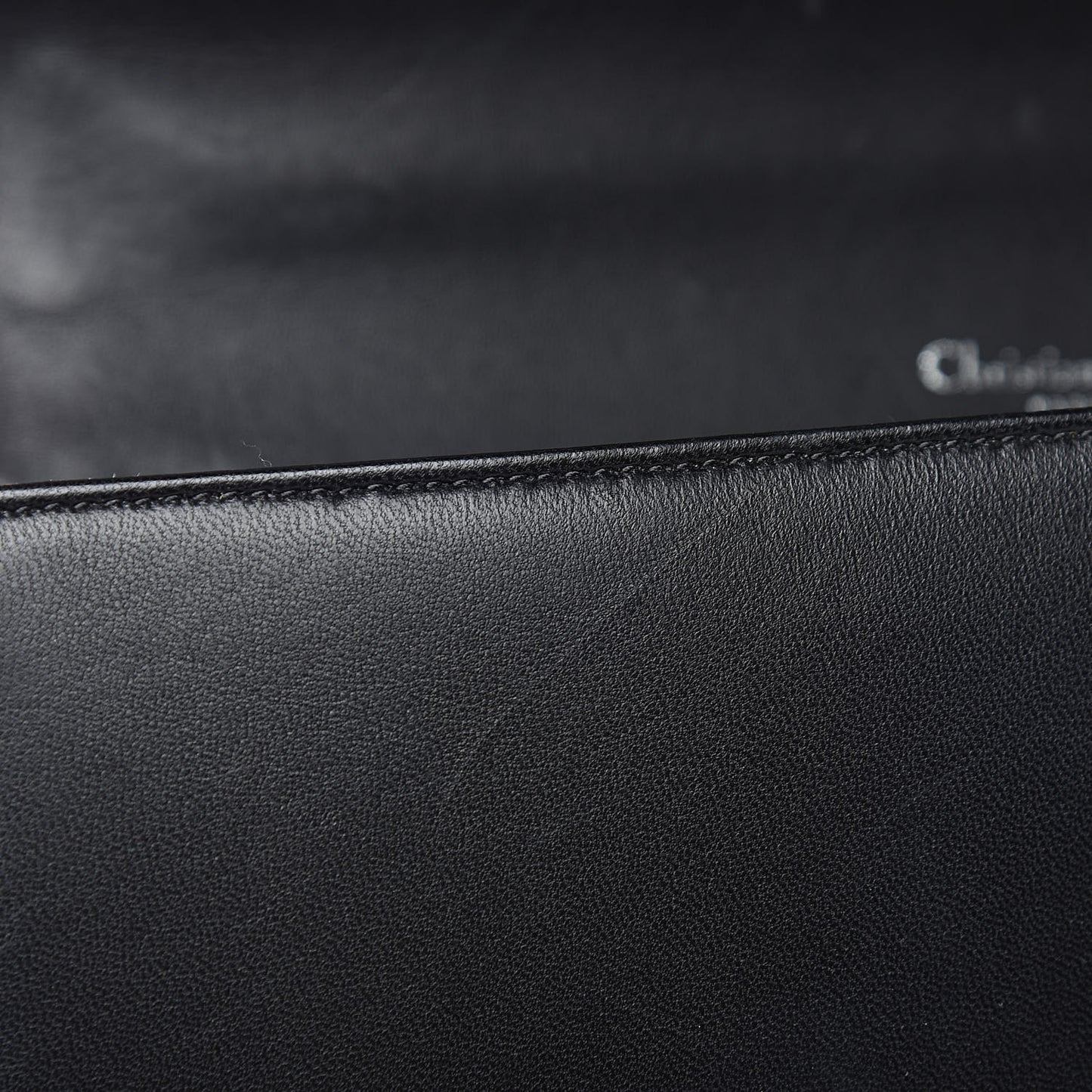 Lambskin Large Diorama Flap Bag Black