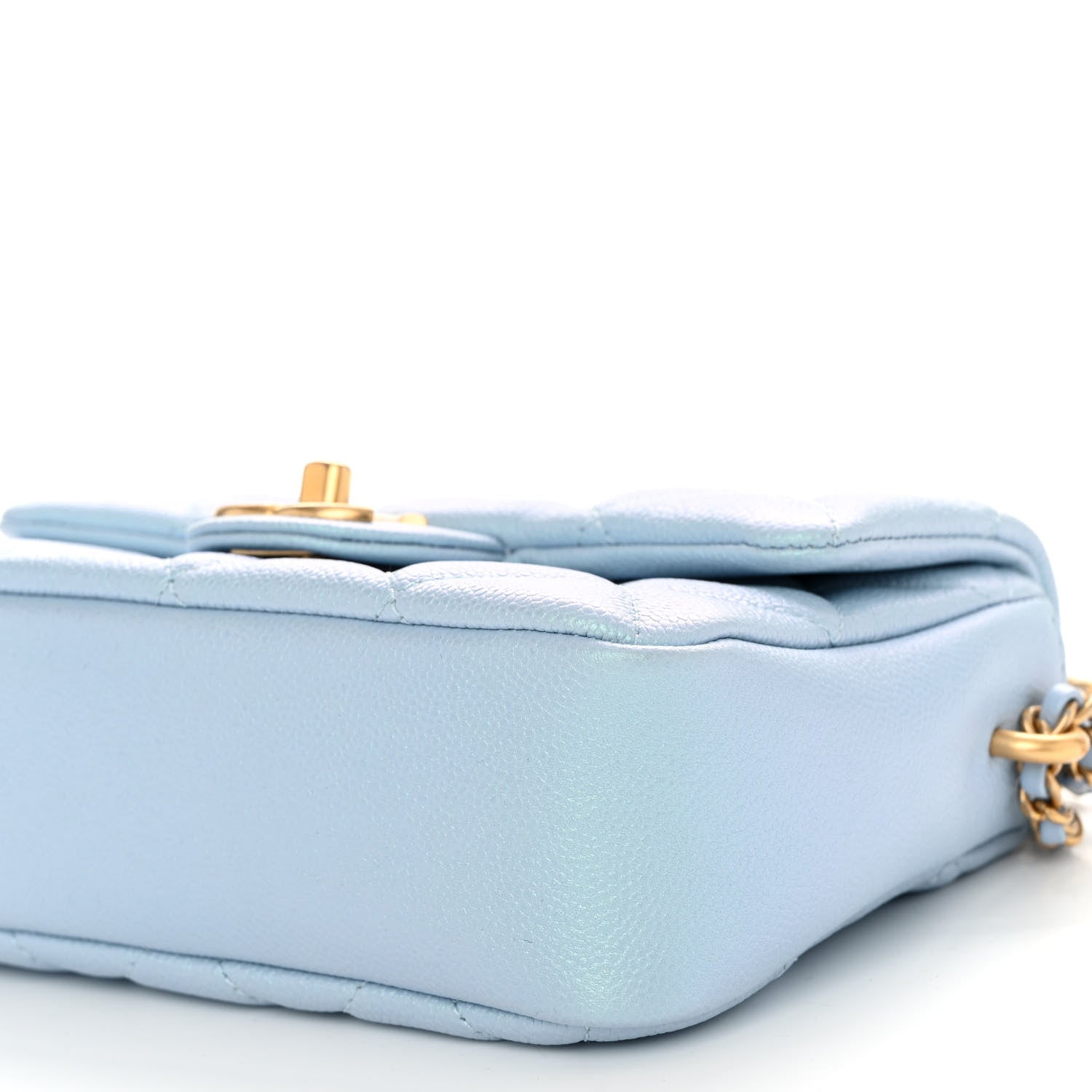 Chanel Iridescent Caviar Quilted Mini My Perfect Flap Light Blue 10 of 11