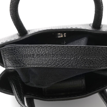 Balenciaga Squared Calfskin Logo Shopping Phone Holder Bag Black 10 of 10