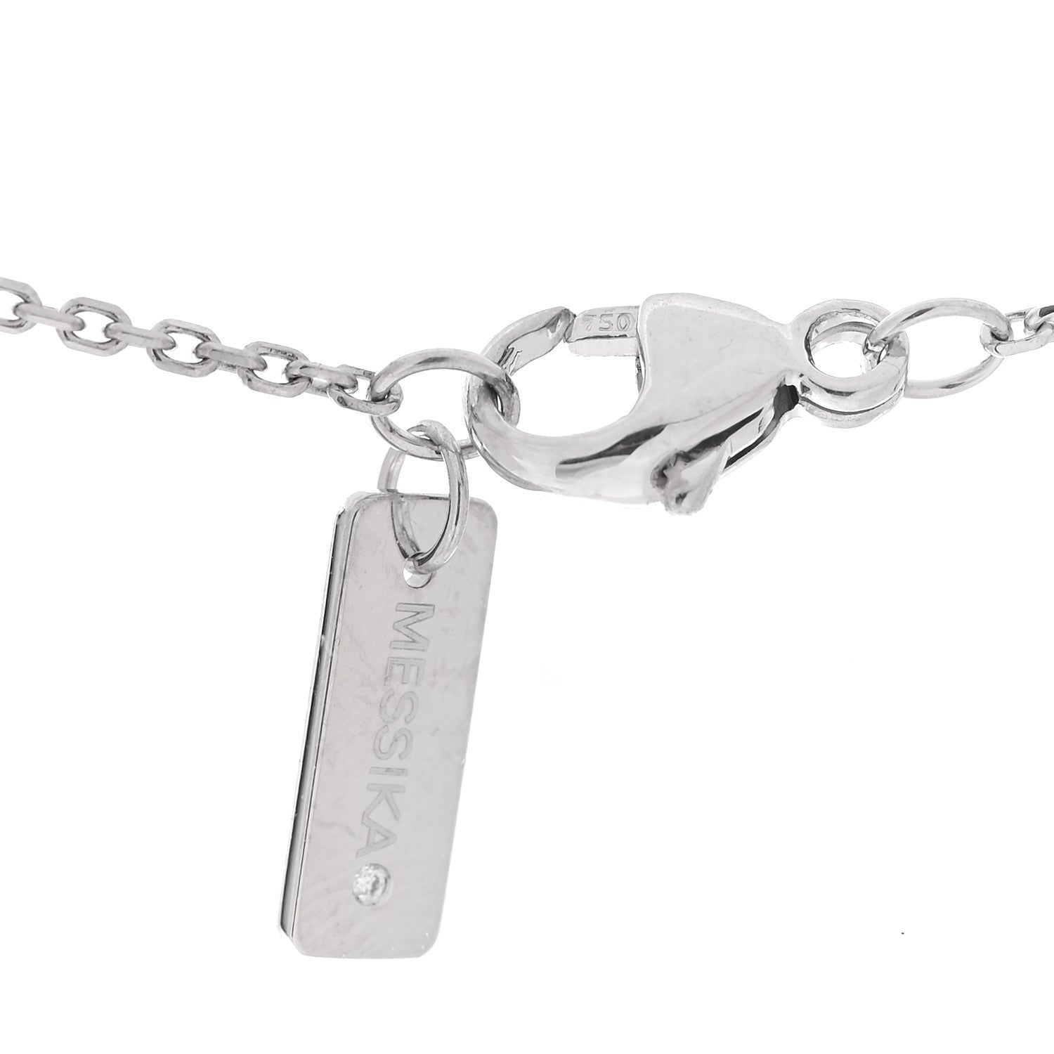 Messika 18K White Gold Diamond Move Uno Pave Necklace 4 of 6