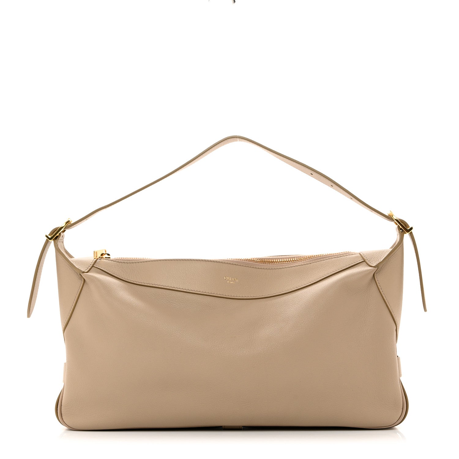 Celine Supple Calfskin Medium Romy Shoulder Bag Safari 1 of 10