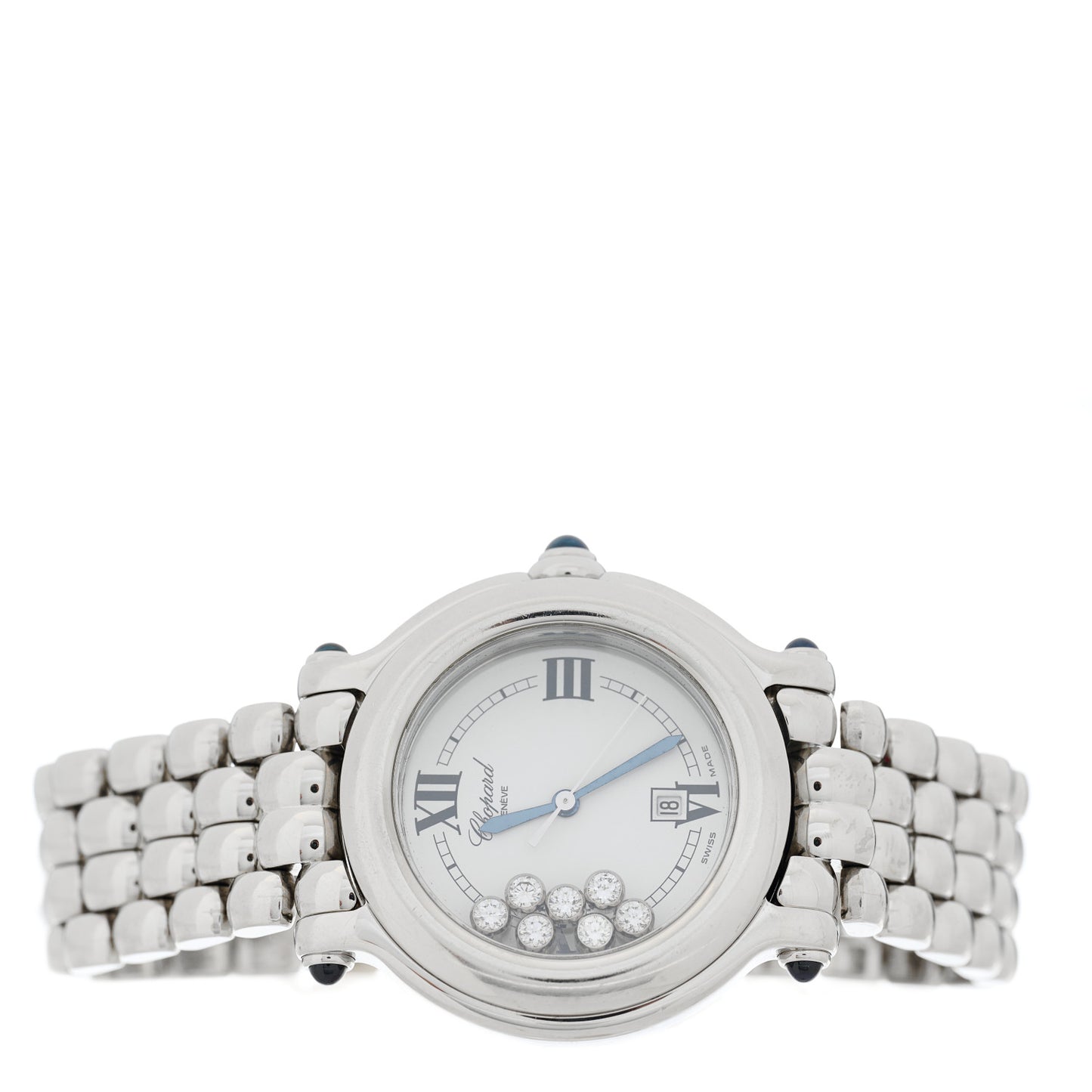 Stainless Steel 7 Diamond 32mm Happy Sport Quartz Watch