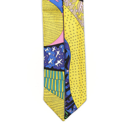 Hermes Silk A Travers Champs Twillon Rose Vif Jaune Bleu 3 of 3