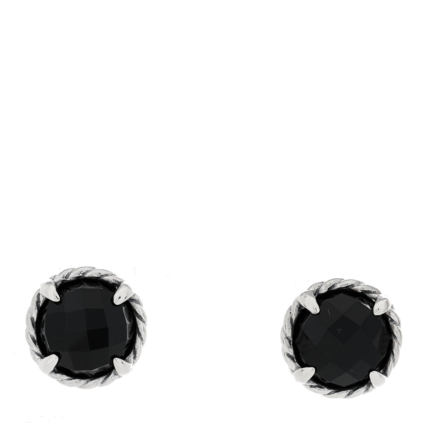 Sterling Silver Black Onyx 8mm Chatelaine Earrings
