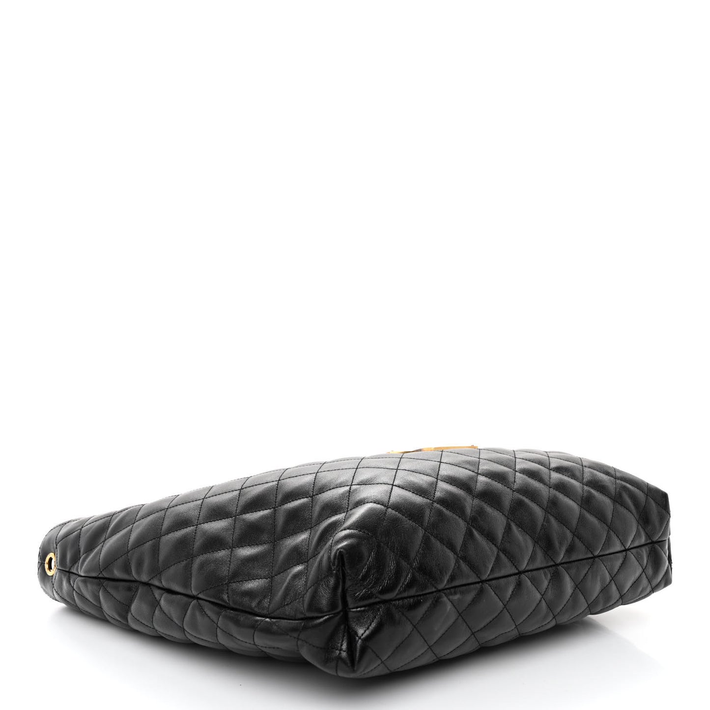 Lambskin Quilted Maxi Icare Shopping Tote Black