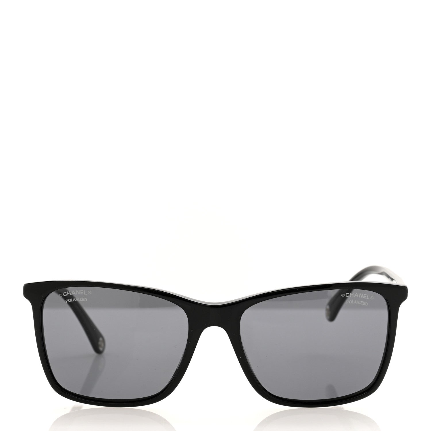 Chanel Acetate Polarized Square Sunglasses 5447 Black 2 of 7