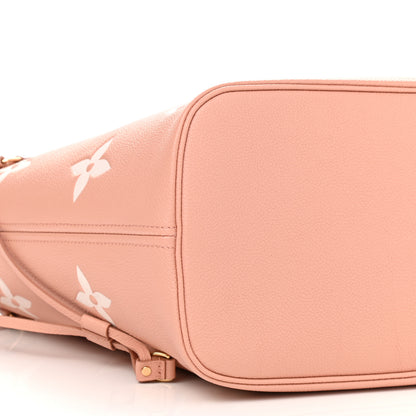 Louis Vuitton Empreinte Monogram Giant Neverfull MM Trianon Pink Cream 8 of 10