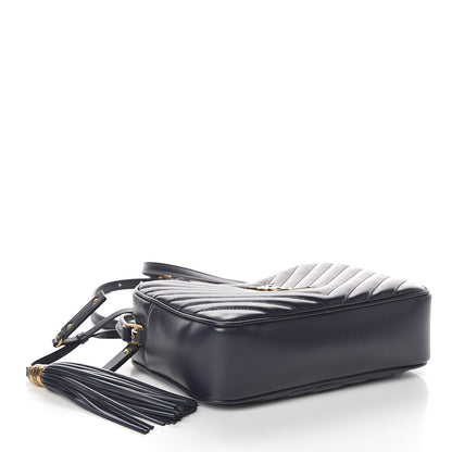 Saint Laurent Calfskin Matelasse Lou Camera Bag Navy 4 of 9
