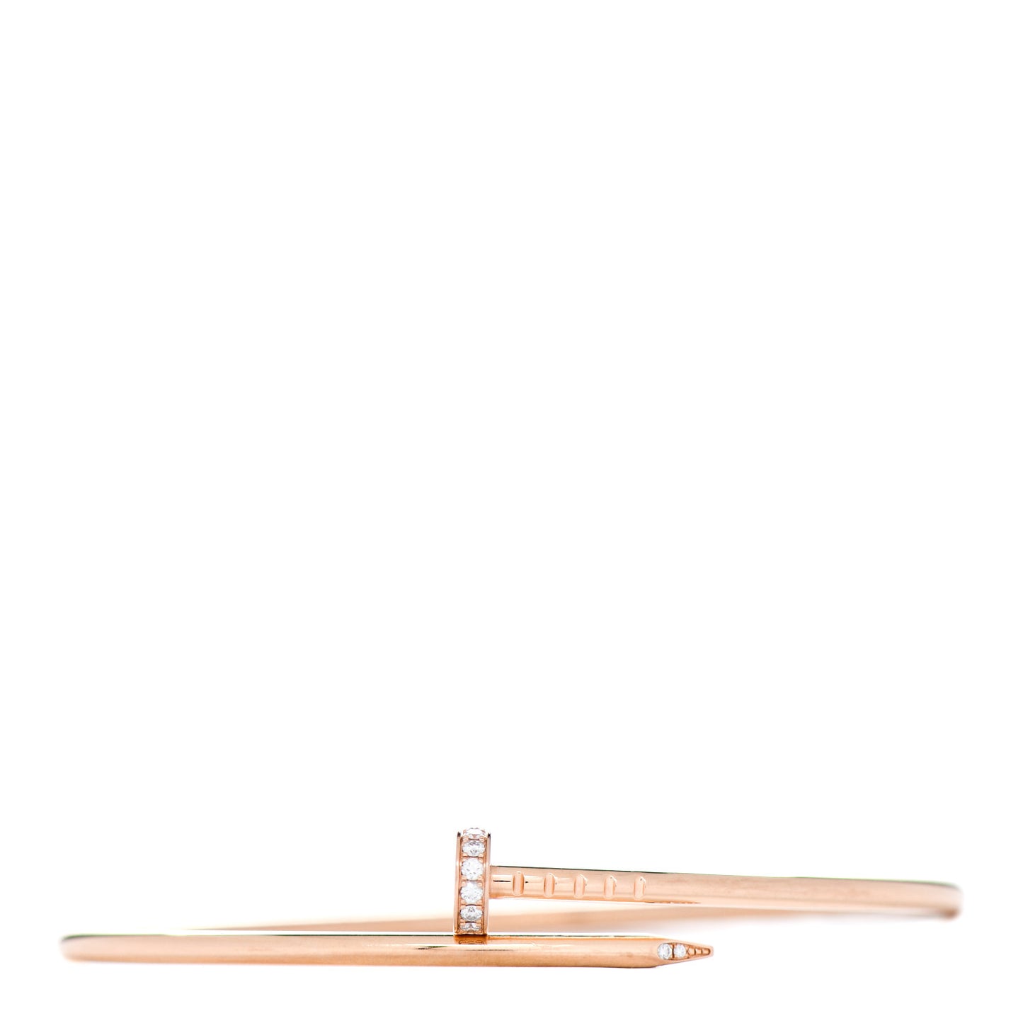 18K Pink Gold Diamond Small Juste Un Clou Bracelet 18