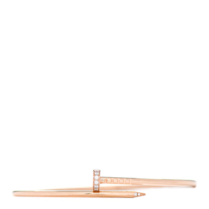 Cartier 18K Pink Gold Diamond Small Juste Un Clou Bracelet 18 1 of 4
