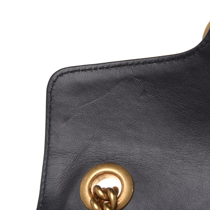 Gucci Calfskin Matelasse Mini GG Marmont Shoulder Bag Black 10 of 10