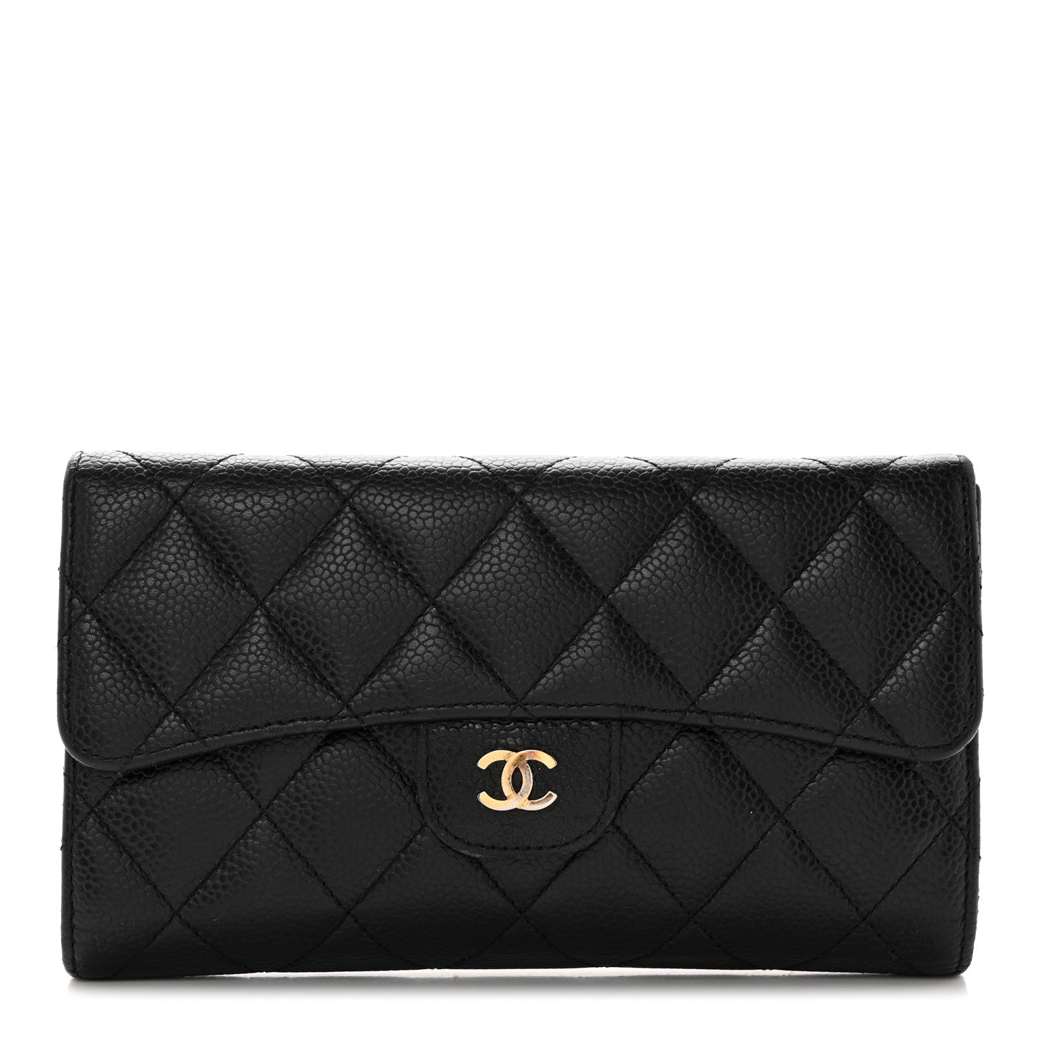 Chanel Caviar Quilted Large Flap Wallet Black 1 of 14