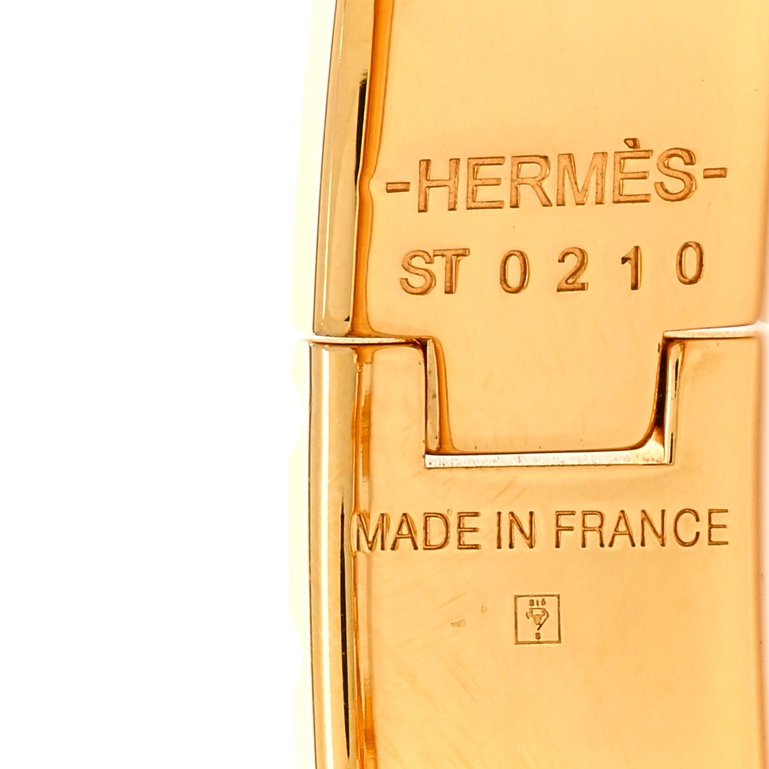 Hermes Enamel Narrow Clic Clac H Bracelet PM Marron Glace 4 of 4