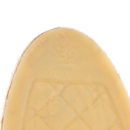 Chanel Lambskin CC Espadrilles 39 Beige Black 7 of 11