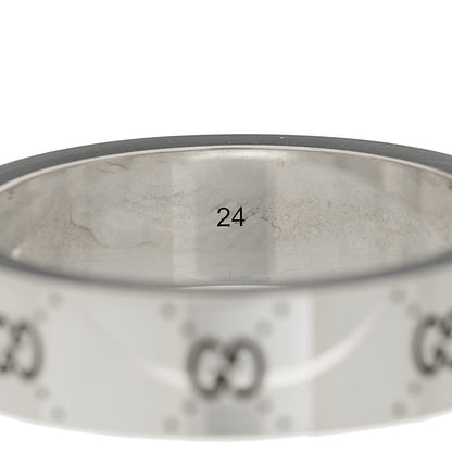Gucci X ADIDAS Sterling Silver Trefoil GG Monogram Band Ring 63 10.5 7 of 7