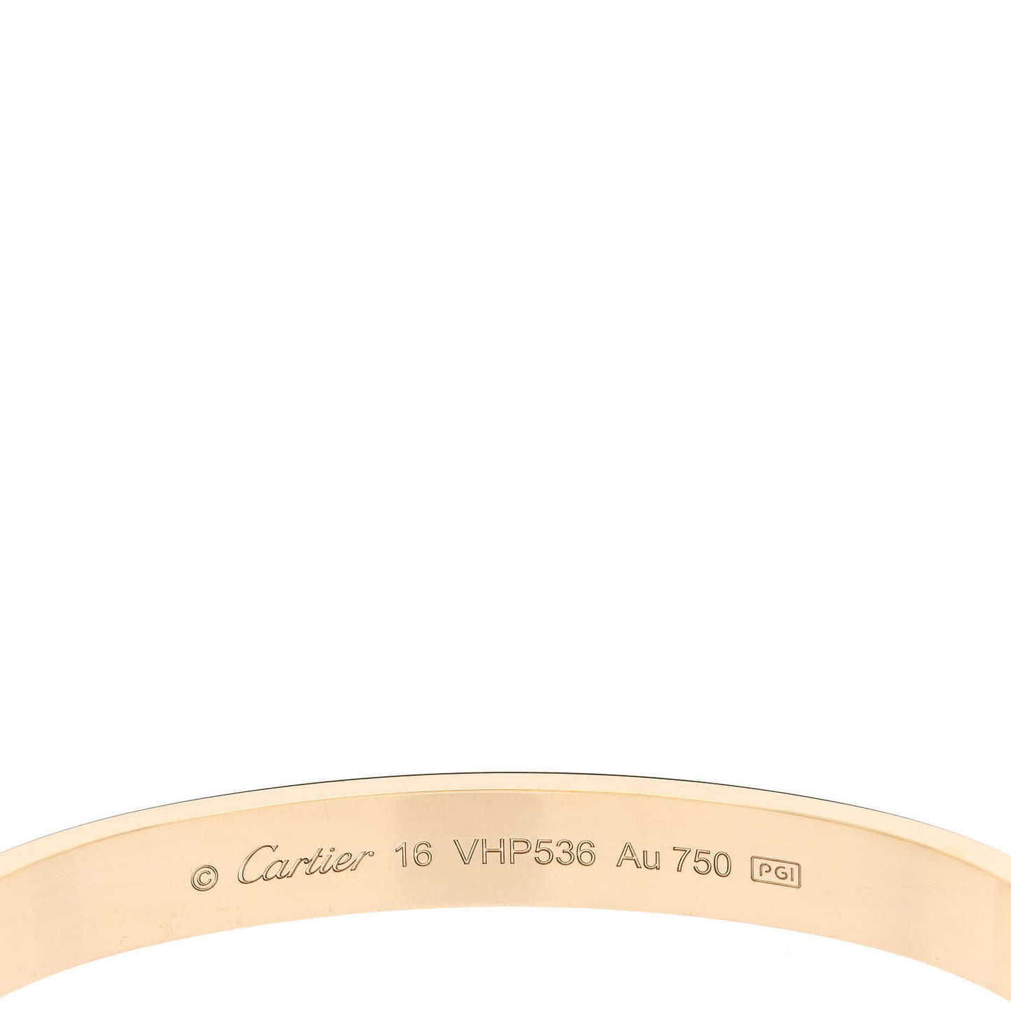 18K Yellow Gold LOVE Bracelet 16