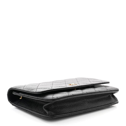 Chanel Caviar Quilted Wallet on Chain WOC Black 4 of 13
