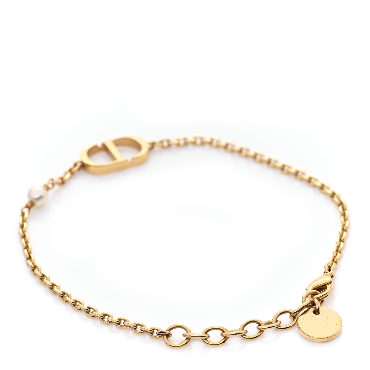 Christian Dior Pearl CD Bracelet Gold 3 of 4