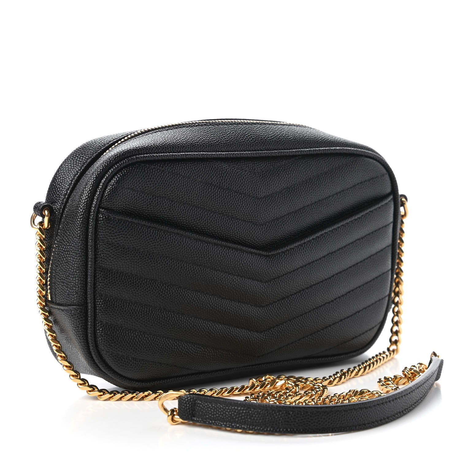 Saint Laurent Grain De Poudre Matelasse Monogram Mini Lou Camera Bag Black 3 of 10
