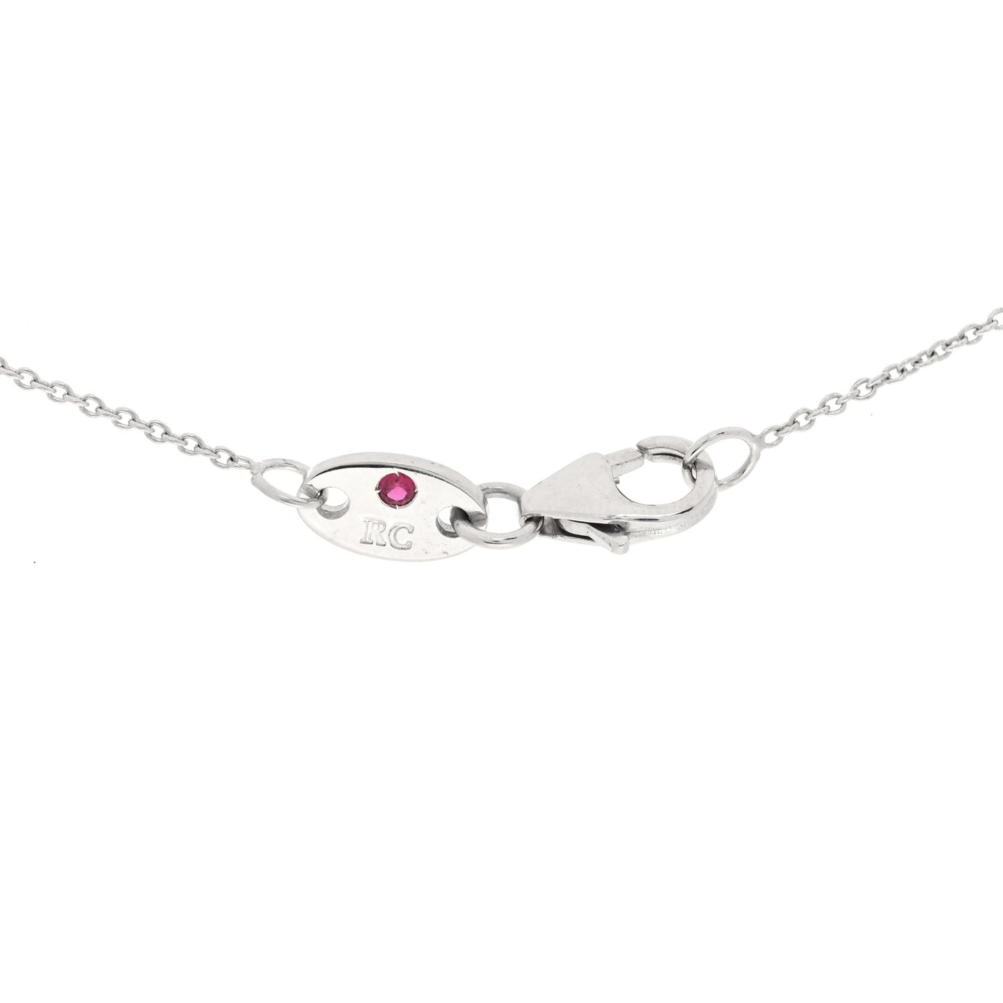 18K White Gold Diamond .23ctw Diamonds by the Inch Five Station Necklace