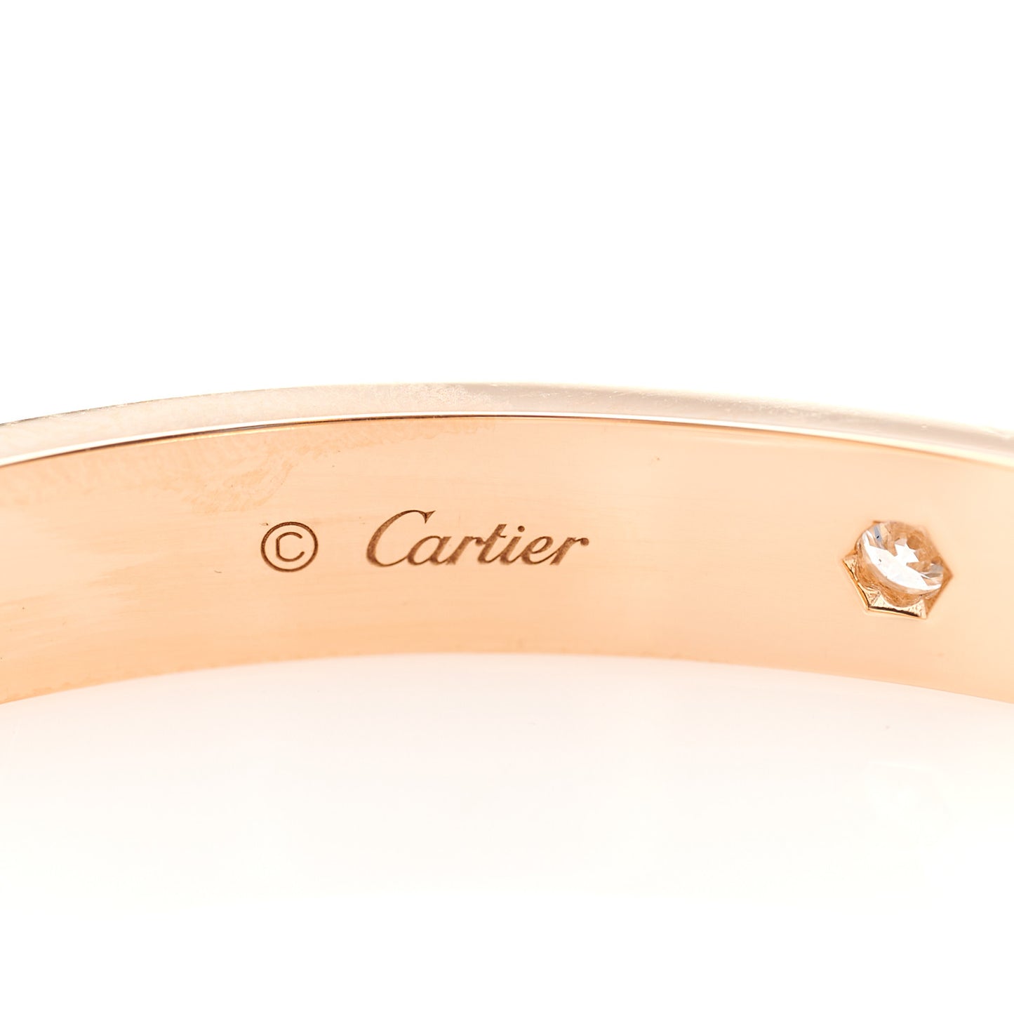 18K Pink Gold 4 Diamond LOVE Bracelet 19