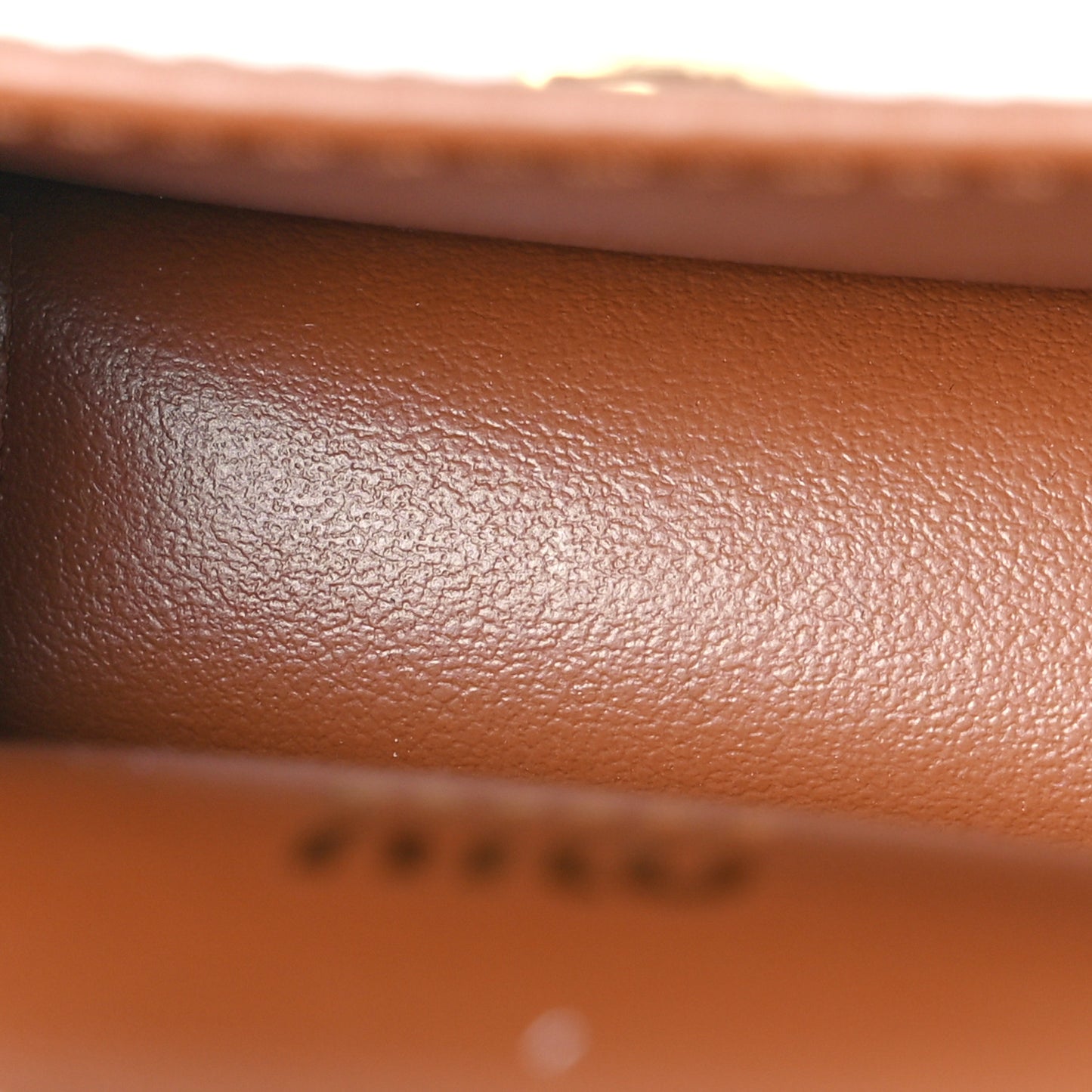Nappa Flap Pouch Bag Charm Cognac Yellow