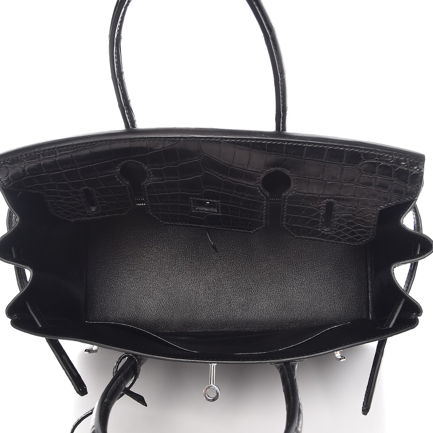 Hermes Matte Niloticus Crocodile Birkin 30 Black 7 of 27