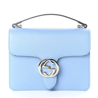 Gucci Dollar Calfskin Small Interlocking G Shoulder Bag Mineral Blue 2 of 11