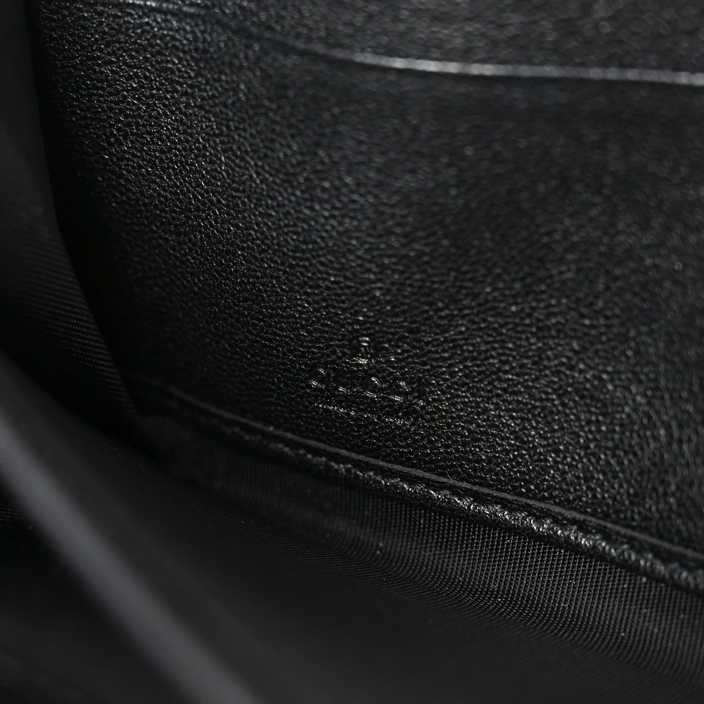 Sakai Be Green Calfskin Diagonal Stitched Blondie Zip Around Wallet Black