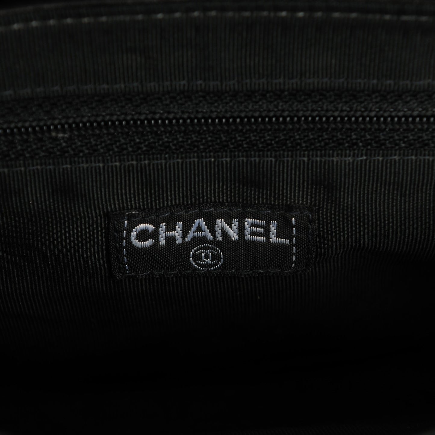 Lambskin Square Stitched Flap Black