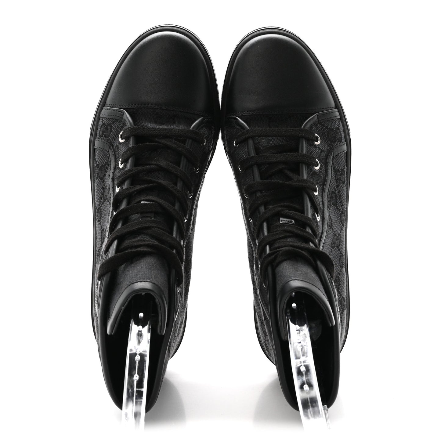 Monogram High Top Sneakers 38 Black