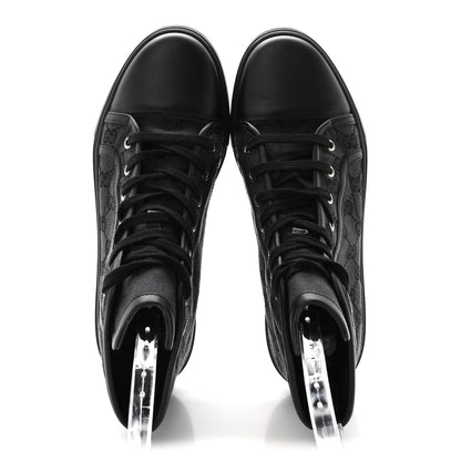 Gucci Monogram High Top Sneakers 38 Black 2 of 8
