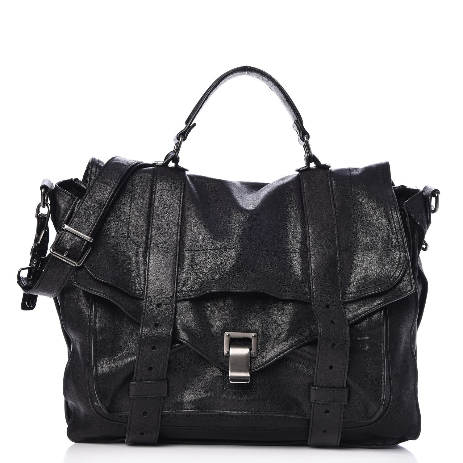 Proenza Schouler Lambskin Extra Large PS1 Satchel Black 1 of 10