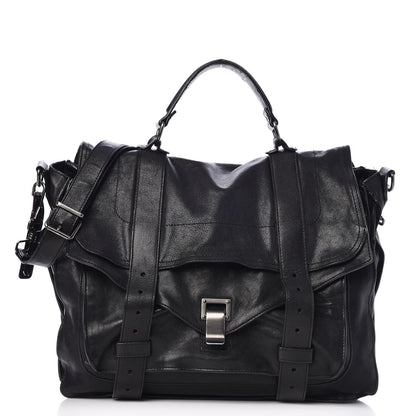 Proenza Schouler Lambskin Extra Large PS1 Satchel Black 1 of 10