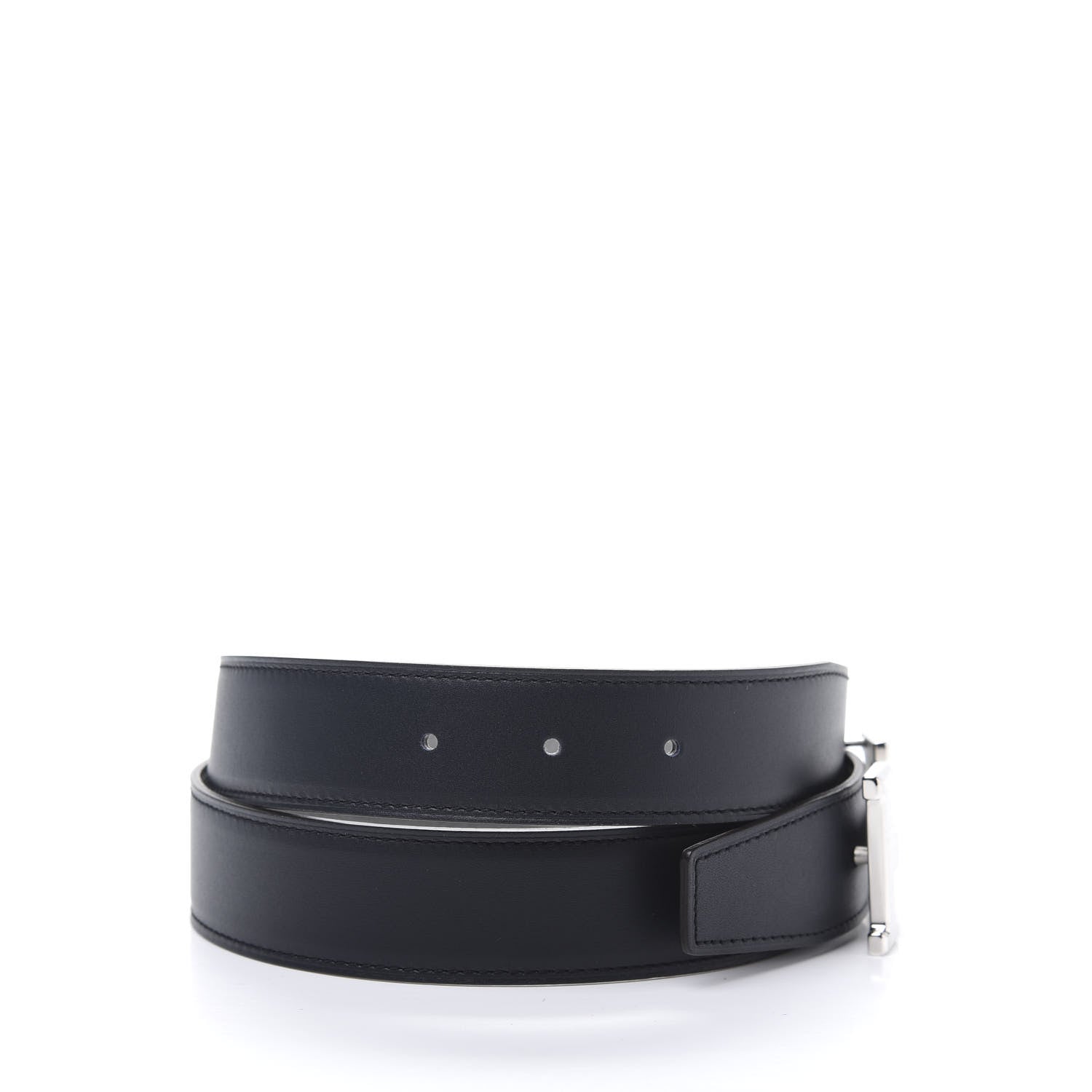 Hermes Swift Togo 32mm H Belt 80 Black Gris Perle 4 of 7