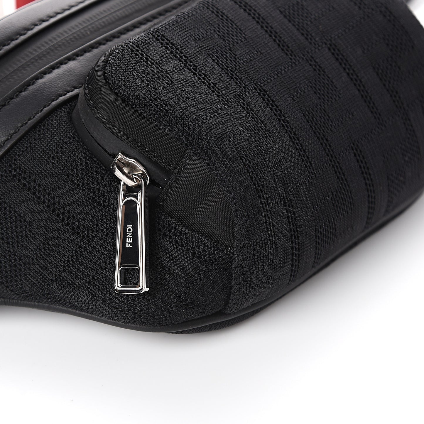 Neoprene Mesh Vitello Grace FF Pocket Belt Bag Black